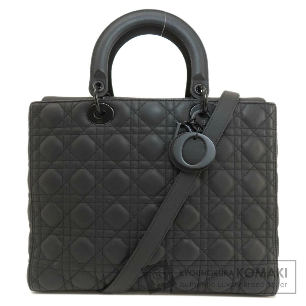 Christian Dior Lady Handbag Calfskin Ultra Matte